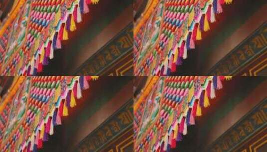 藏传佛教寺院寺庙帷布高清在线视频素材下载
