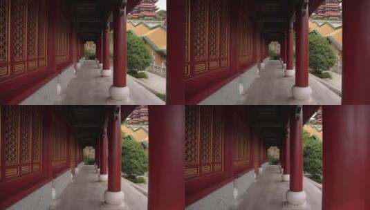 浙江普陀山宝陀禅寺建筑4K实拍视频高清在线视频素材下载