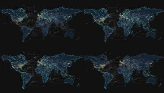 科技感全球地图互联网大数据大屏背景宣传片高清在线视频素材下载