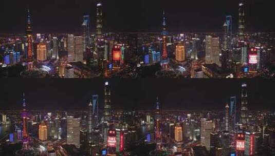 上海浦东CBD，环绕上升镜头高清在线视频素材下载
