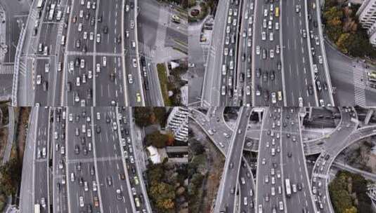 天上中路高架桥延时摄影高清在线视频素材下载