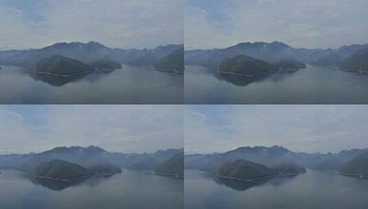 浙江天水一色的千岛湖新安江水库高清在线视频素材下载