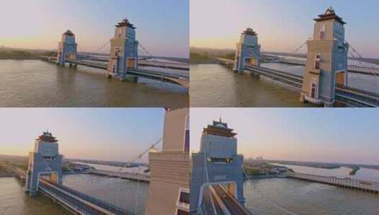 扬州古运河大桥高清在线视频素材下载