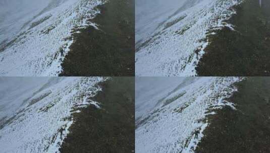 四姑娘山巴朗山冬季攀登者高清在线视频素材下载