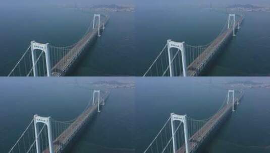 航拍大连星海湾大桥高清在线视频素材下载