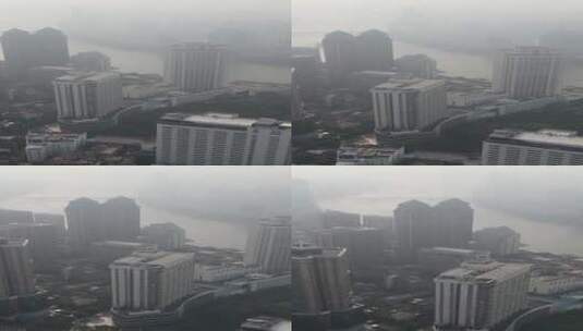 广州珠江两岸建筑群航拍高清在线视频素材下载