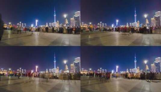 上海外滩人流4K实拍延时高清在线视频素材下载