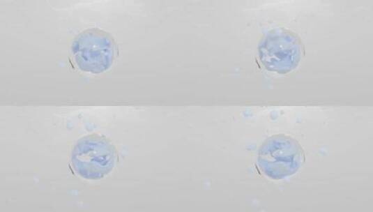 蓝色液体液态旋转发散球高清在线视频素材下载