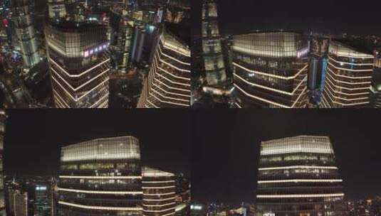 国金中心大厦夜景高清在线视频素材下载