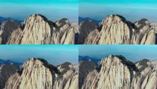 陕西渭南华山风景区航拍4k高清在线视频素材下载