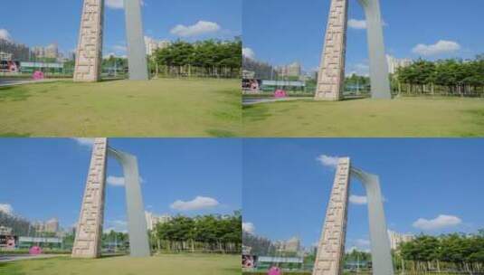 广西南宁柳沙公园广场高清在线视频素材下载