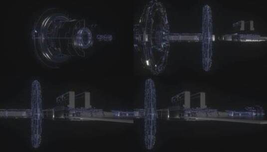 抽象星际飞船创意C4D动画高清在线视频素材下载