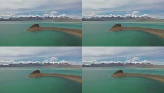 西藏阿里仁青休布措湖泊自然风光高清在线视频素材下载