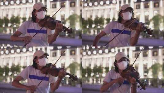小提琴路演高清在线视频素材下载