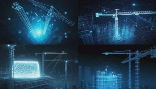 数字化建筑工地高清在线视频素材下载