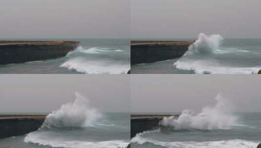 海边的巨浪高清在线视频素材下载