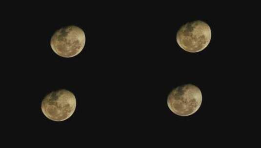 黑色背景自转中的月球高清在线视频素材下载
