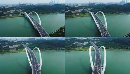 【正版素材】广西南宁大桥航拍0248-高清在线视频素材下载