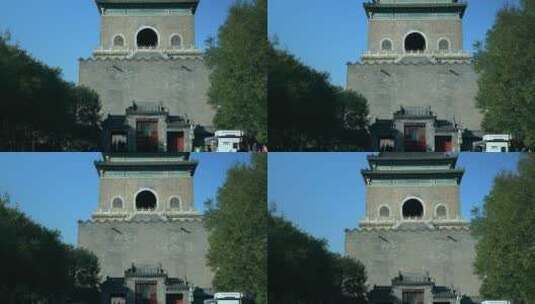 4K升格实拍北京钟楼建筑外立面高清在线视频素材下载