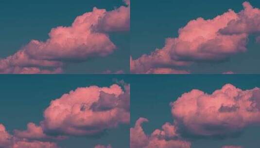 美景：粉色的云高清在线视频素材下载
