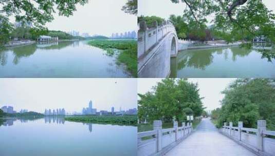武汉汉阳月湖风景区风光4K实拍合集高清在线视频素材下载