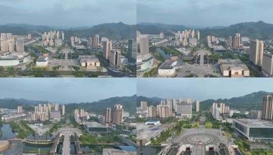 4K航拍湖南湘西州吉首鼓舞广场高清在线视频素材下载