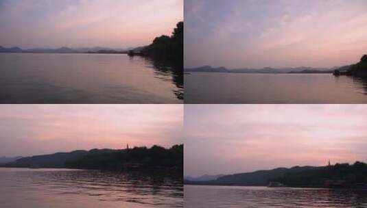 杭州西湖湖滨公园午后晚霞4K视频合集高清在线视频素材下载