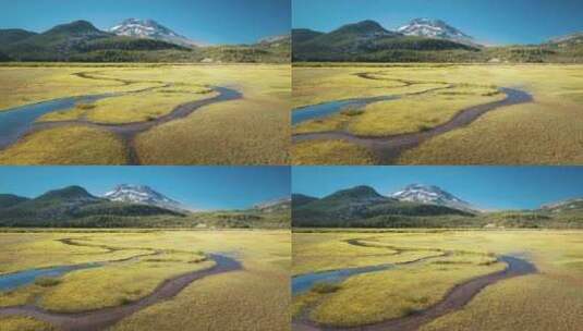 4K山水湖泊高山树林丛林自然景观高清在线视频素材下载