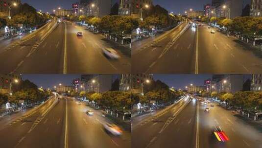 昆明五华区街景夜景高清在线视频素材下载