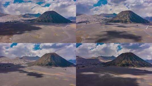 火山上方移动的云层超移高清在线视频素材下载