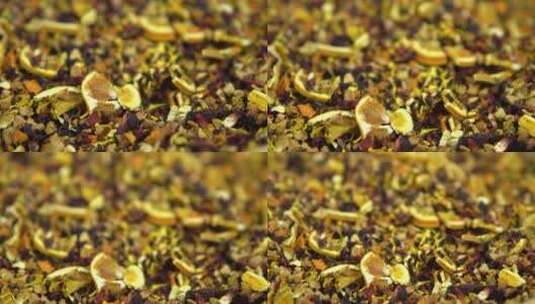 干花草本水果天然茶高清在线视频素材下载