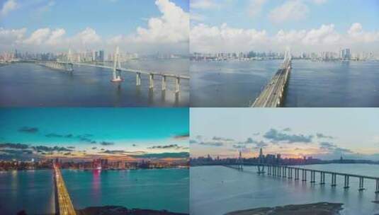 湛江城市航拍1高清在线视频素材下载