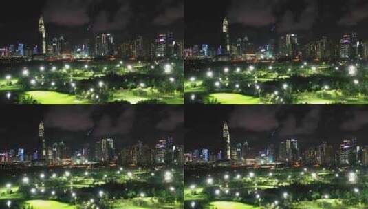 深圳沙河高尔夫球场航拍高清在线视频素材下载