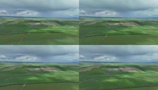 航拍丘陵山地农田田野风景色彩斑斓高清在线视频素材下载
