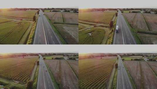 俯瞰高速公路高清在线视频素材下载