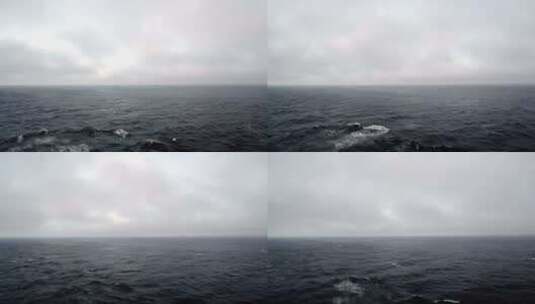 从船后观看海洋和云层高清在线视频素材下载
