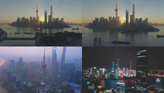 【合集】上海城市建筑航拍高清在线视频素材下载