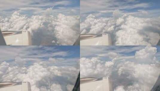 飞机云层之上镜头4K高清在线视频素材下载