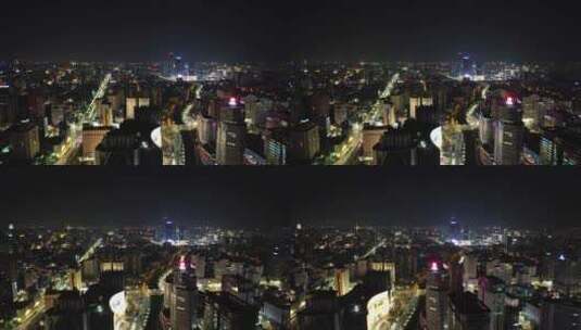 云南昆明城市夜景交通航拍高清在线视频素材下载