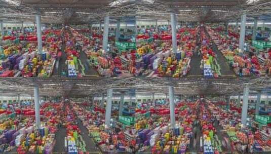义乌农贸城果品批发市场延时摄影高清在线视频素材下载