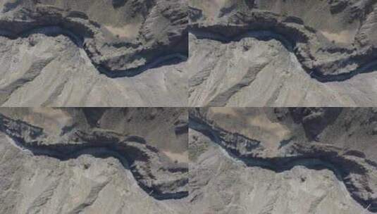航拍新疆独库公路上的峡谷高清在线视频素材下载
