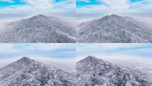 南京紫金山雪景高清在线视频素材下载