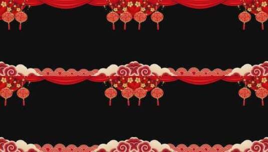 新春晚会年会节日结婚祝寿视频边框47高清在线视频素材下载