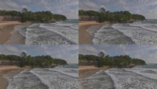 HDR泰国普吉岛卡伦海滩日落海滨风光高清在线视频素材下载