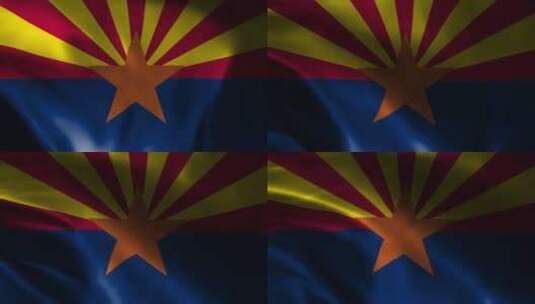 亚利桑那州挥舞旗帜。亚利桑那州挥舞动画的高清在线视频素材下载