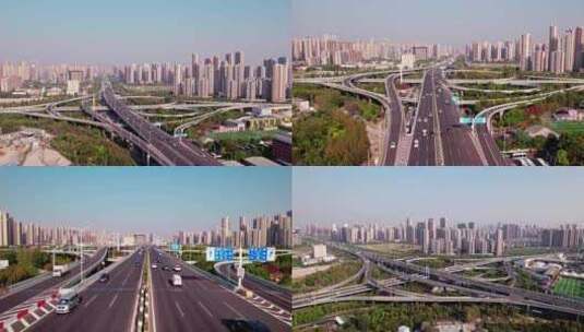 武汉-杨泗港快速通道-国博大道立交桥高清在线视频素材下载