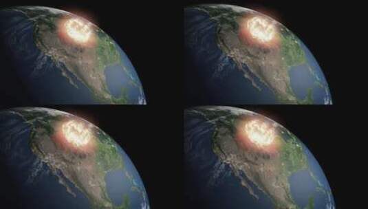 小行星撞击地球【4K】高清在线视频素材下载