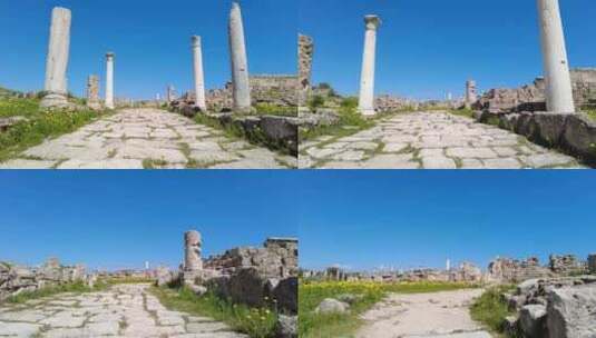 萨拉米斯古希腊城市。高清在线视频素材下载