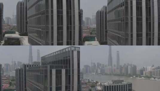 「有版权」原创航拍上海外马路建筑4K-2高清在线视频素材下载
