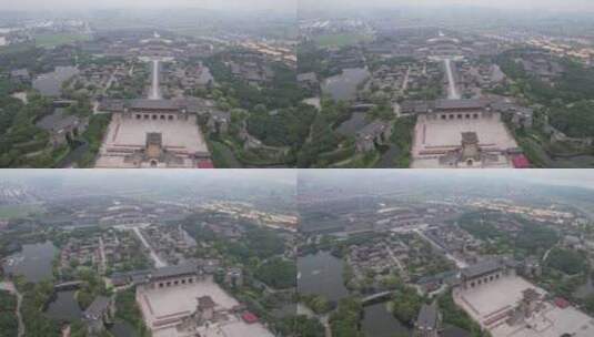 湖北襄阳中国唐城航拍高清在线视频素材下载